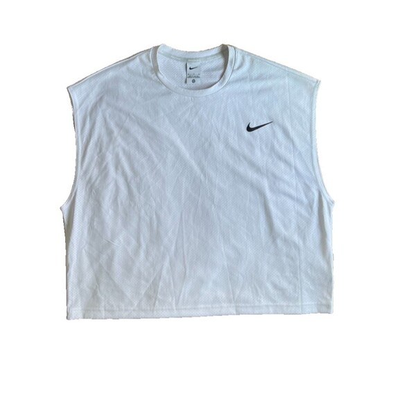 NIKE SWIM Crop Tank Men's XL White Mesh Boxy Hydroguard Tee Urban Outfitters NWT - Picture 5 of 11